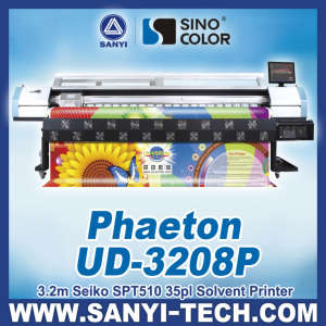 Large Format Outdoor Solvent Printer, Ud-3208p, with Spt510/35pl Heads